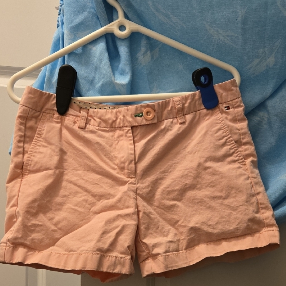 Tommy Hilfiger Pink Bermuda Shorts Casual Cotton Ladies 6